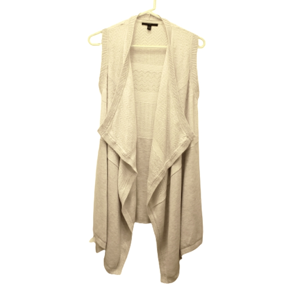 Cream Sleeveless Cardigan